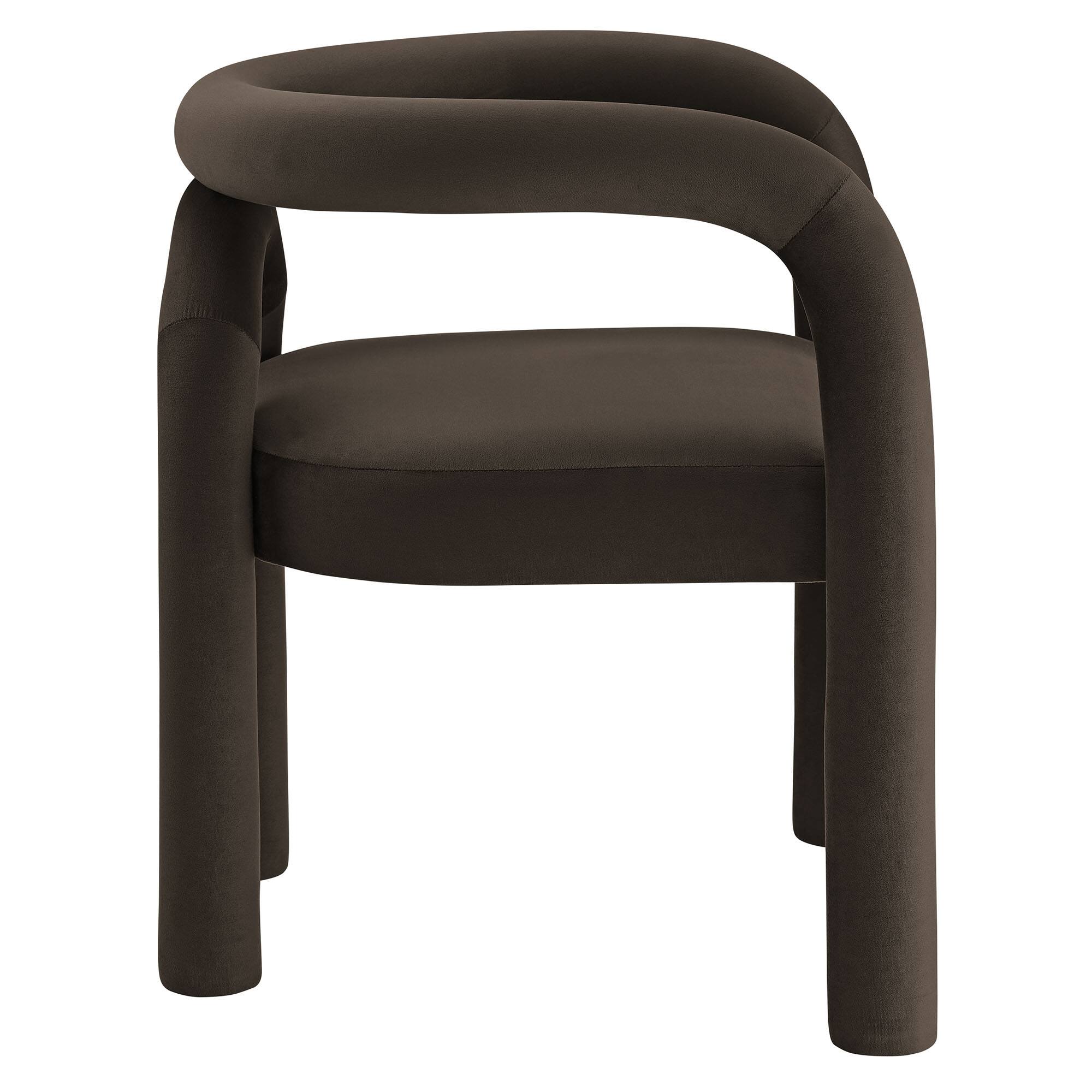 Back. Modway - Astrid Performance Velvet Dining Chair by Modway - Brown.