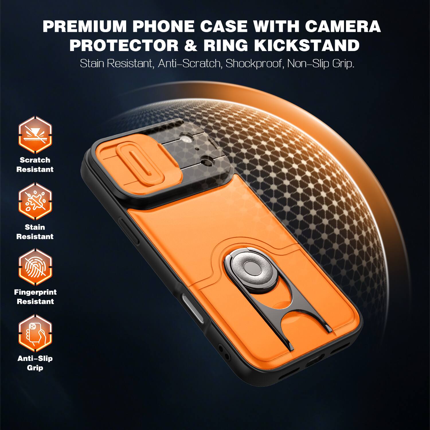 PREMIUM PHONE CASE WITH CAMERA PROTECTOR & RING KICKSTAND

Stain Resistant, Anti-Scratch, Shockproof, Non-Slip Grip.

Scratch Resistant
Stain Resistant
Fingerprint Resistant
Anti-Slip Grip