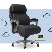Serta - Big & Tall with Smart Layers Technology and AIR Lumbar Bonded Leather Executive Chair - Black - Front_Zoom