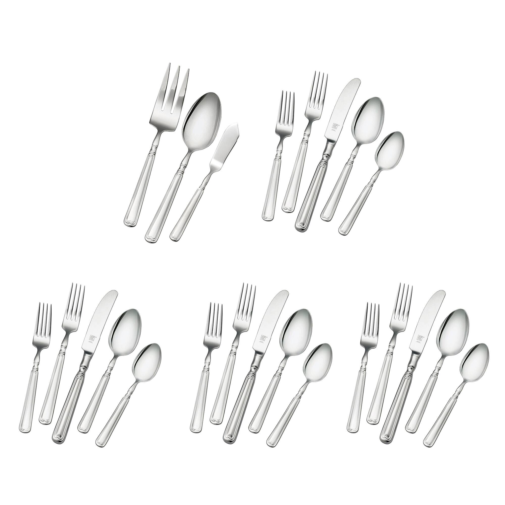 Alt View 4. ZWILLING - ZWILLING Vintage 1876 23-pc 18/10 Stainless Steel Flatware Set - Stainless Steel.