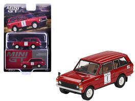 Mini GT - Range Rover RHD (Right Hand Drive) #1 Roger Crathorne Winner "International Hill Rally" (1971) Limited Edition 1/64 - Red