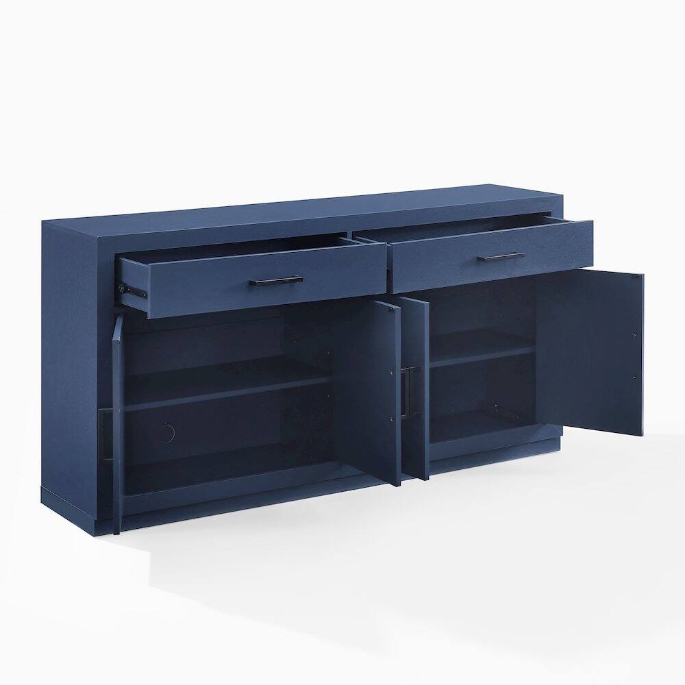 Left. Crosley Furniture - Isla Sideboard - Navy.