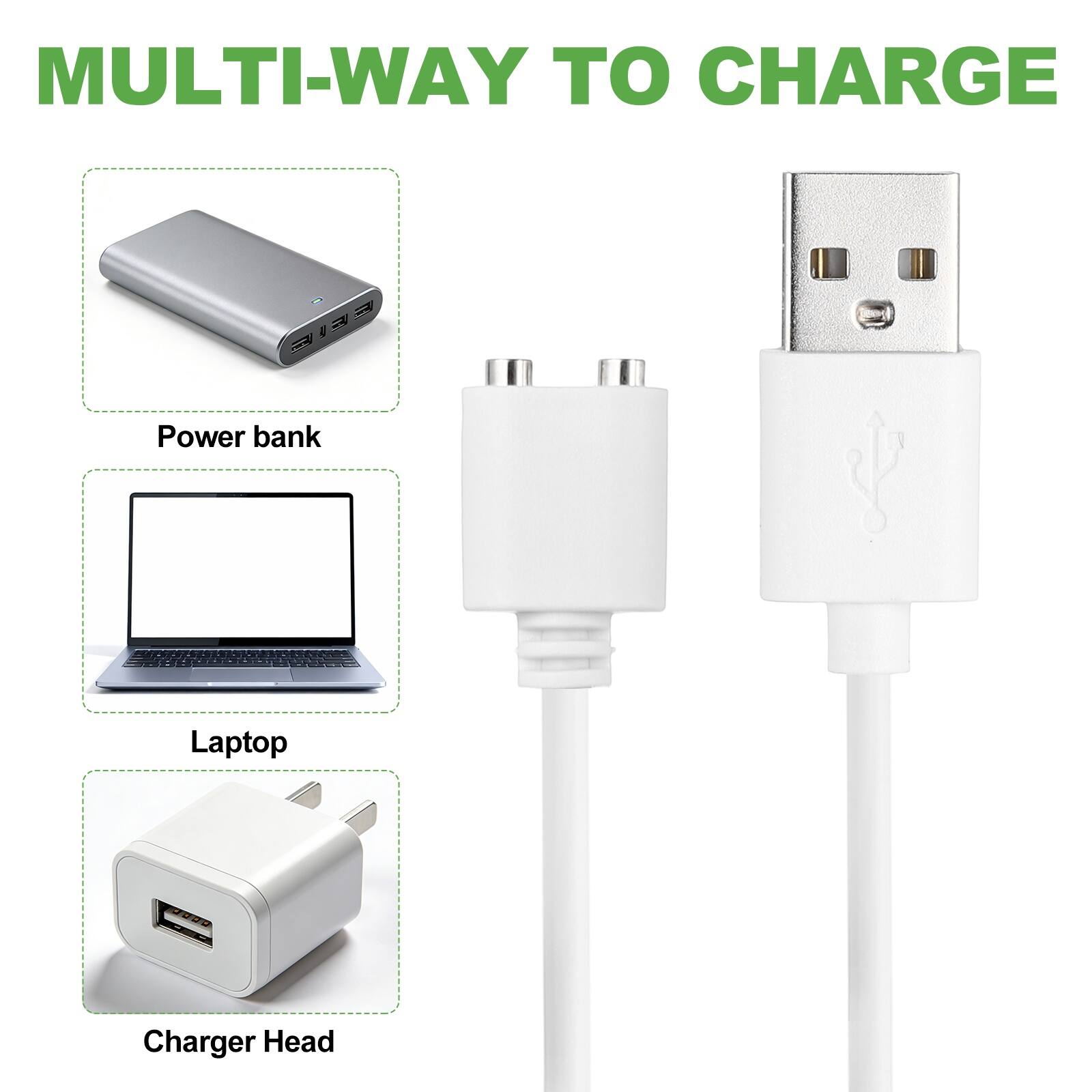 MULTI-WAY TO CHARGE

- Power bank
- Laptop
- Charger Head