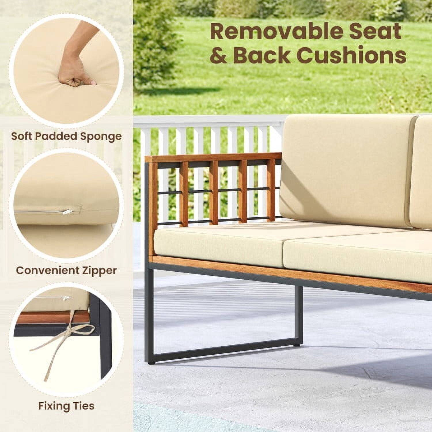 Removable Seat & Back Cushions

- Soft Padded Sponge
- Convenient Zipper
- Fixing Ties