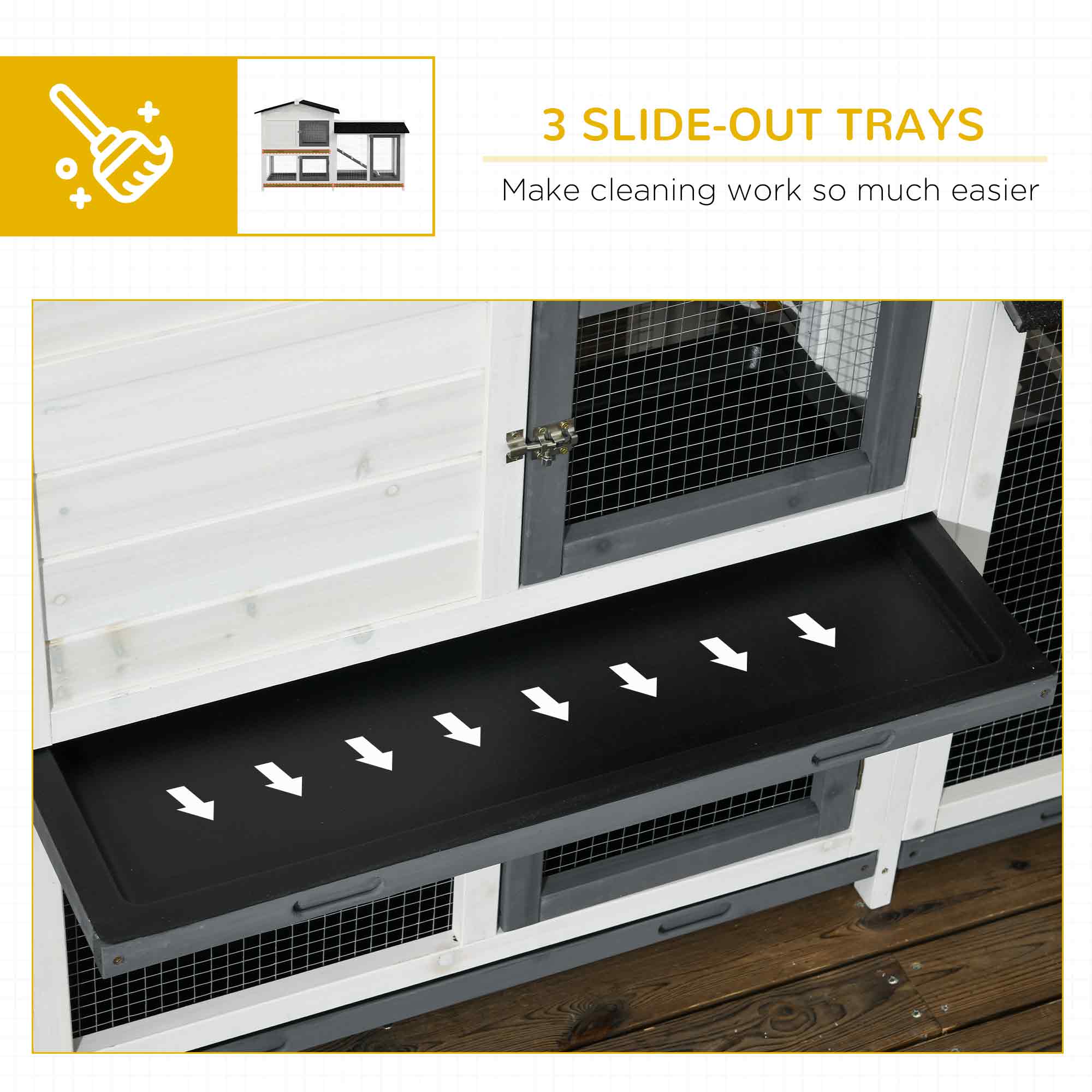 3 SLIDE-OUT TRAYS  
Make cleaning work so much easier