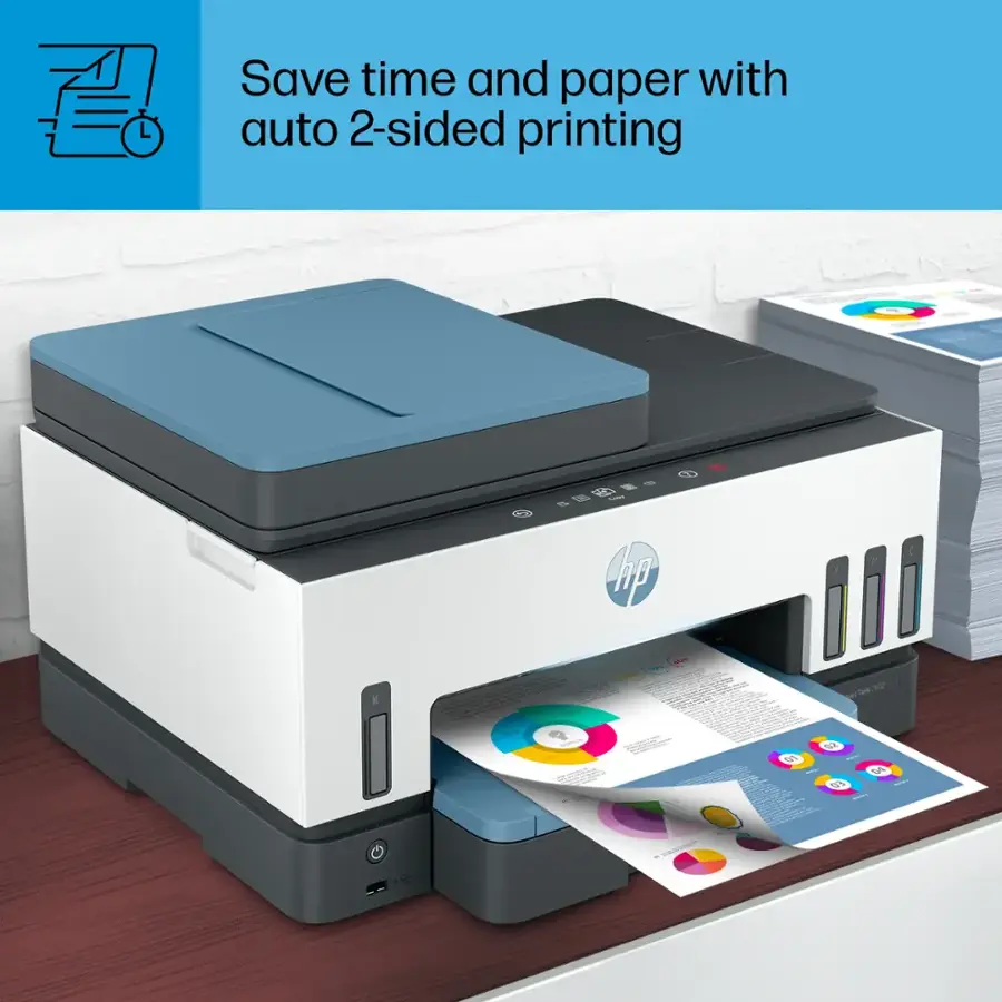Save time and paper with auto 2-sided printing.