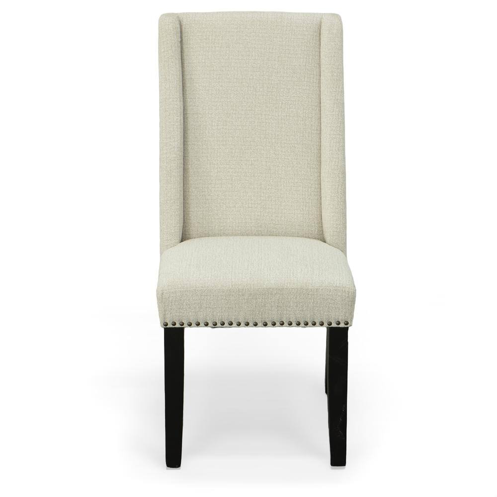 Alt View 2. Carolina Chair & Table - Laurant Upholstered Dining Chair - Set of 2 - Espresso - Fawn Upholstery - Beige.