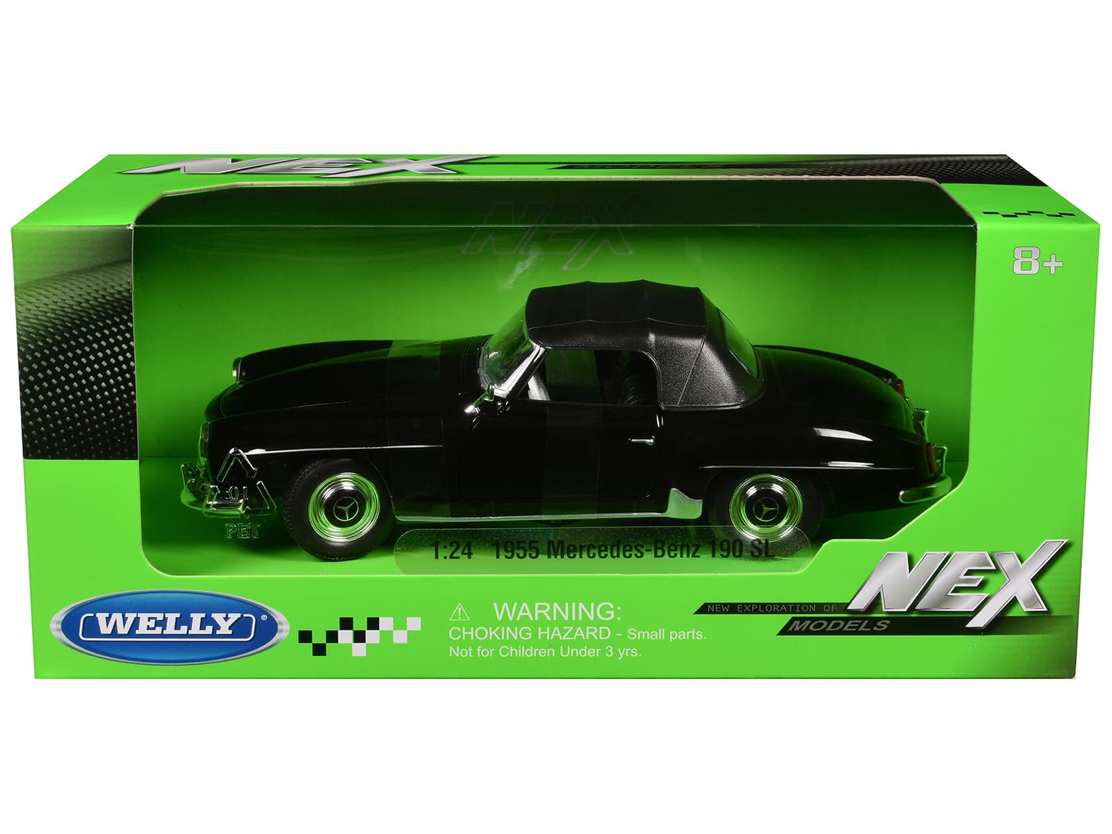 "1955 Mercedes-Benz 190 SL (Closed Roof) Black ""NEX Models"" Series 1/24 Diecast Model Car by Welly" price history on PriceWatchPro