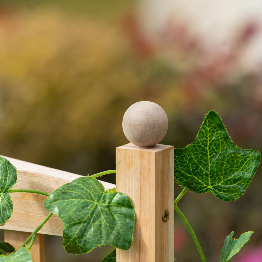 Outsunny Wooden Raised Garden Bed with Trellis, Outdoor Planter Box ...