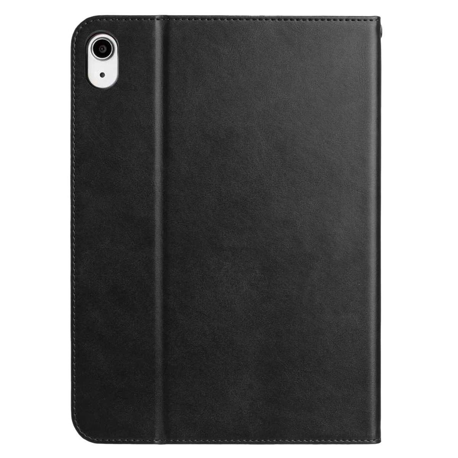Angle. Dteck - Retro PU Leather Folio Case for Apple iPad mini (A17 Pro) 2024/iPad mini 6th Generation 8.3" 2021,Shockproof Flip Cover - Black.