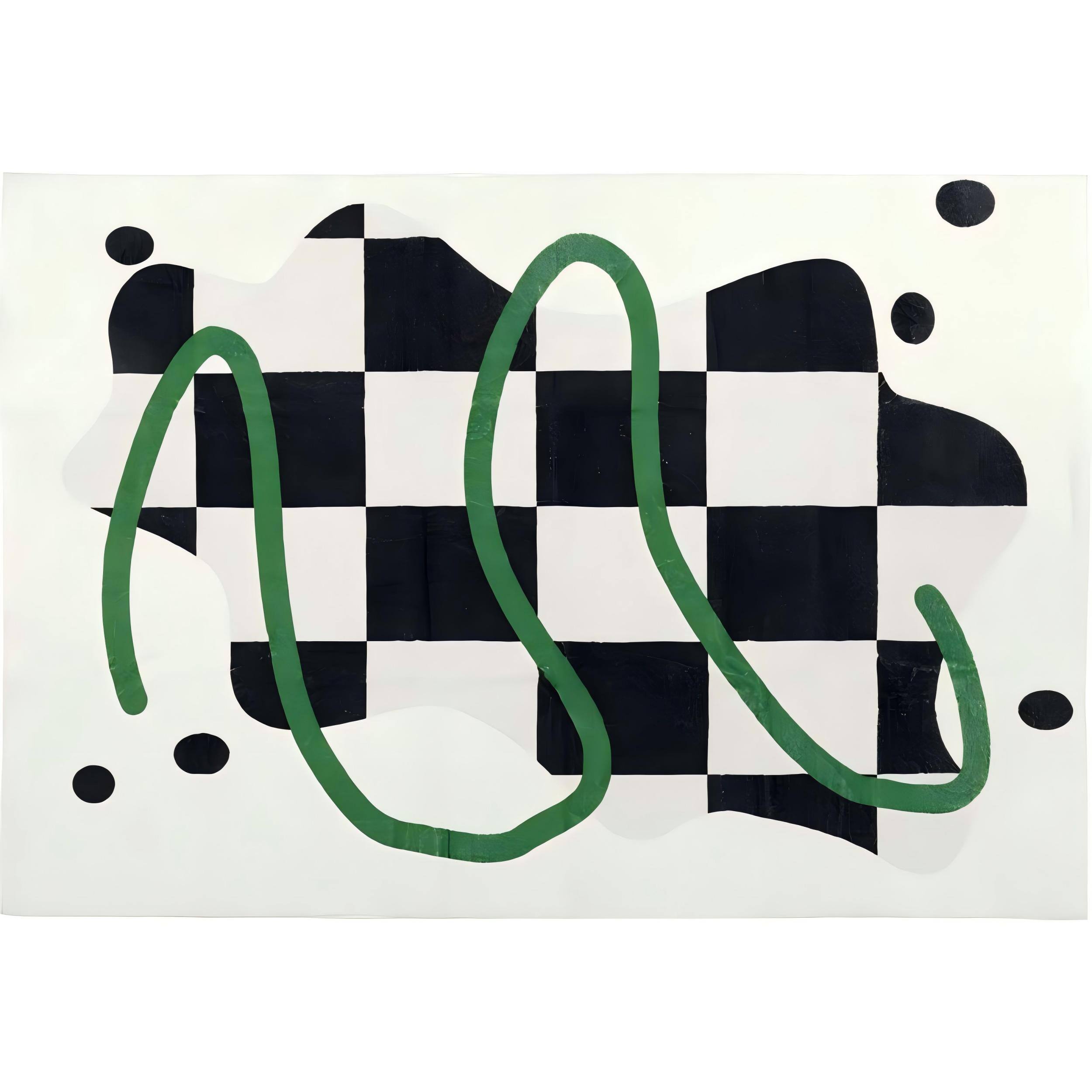 Alt View 5. Lanyspace - 7'x10' Area Rug, Washable Rugs, Non-Slip and Tear-Resistant Soft Carpet, Black and White Checkered Rug for Home Decor - Multicolor.