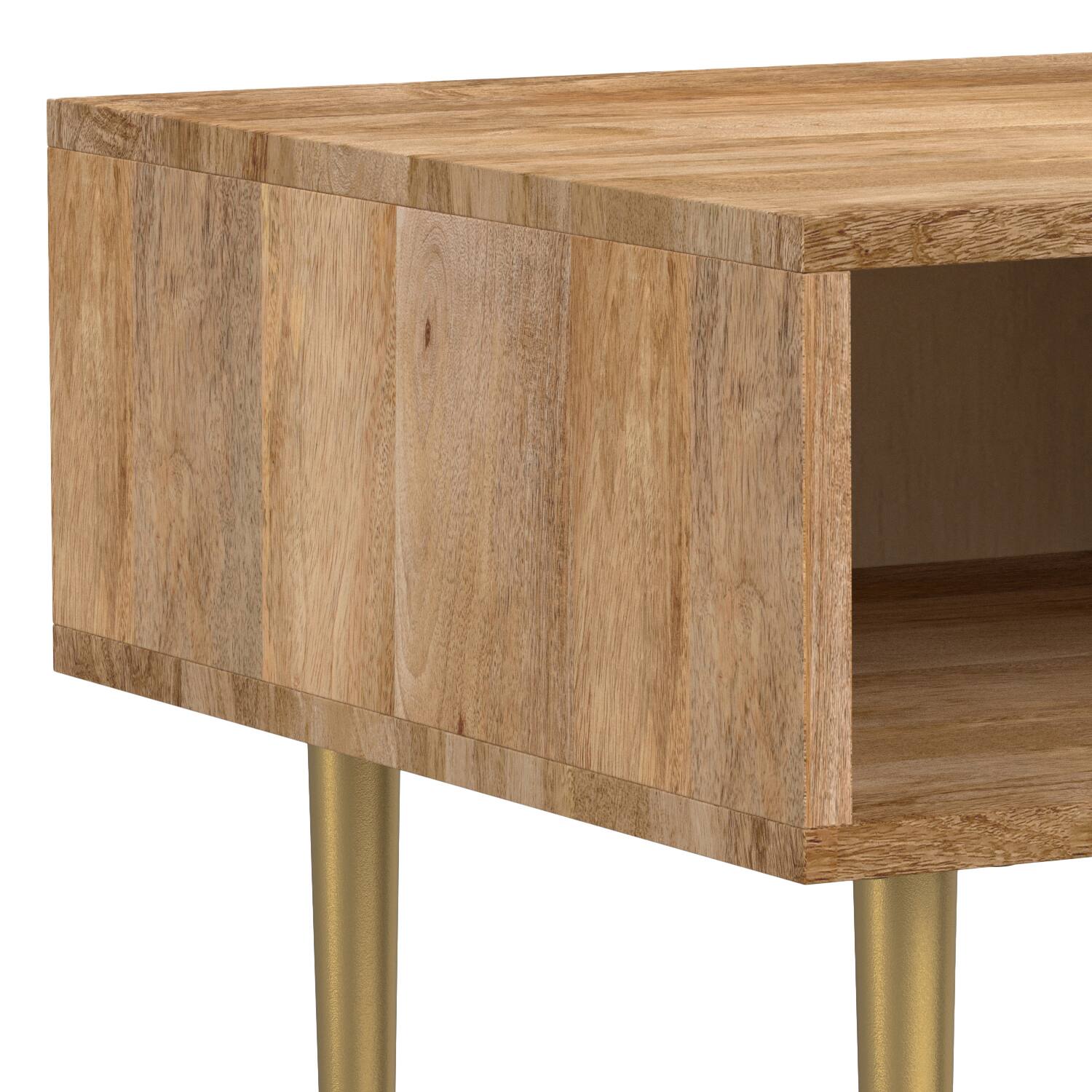 Alt View 3. Simpli Home - Fallon SOLID MANGO WOOD 20 inch Wide Square Contemporary End Table in Natural - Natural.