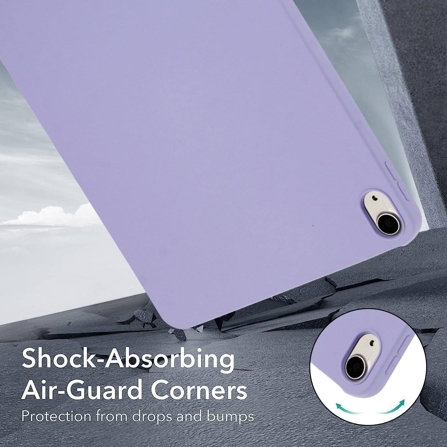 Shock-Absorbing Air-Guard Corners  
Protection from drops and bumps
