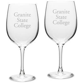 Jardine - Granite State College 19oz. 2-Piece Traditional Robusto Red Wine Table Glass Set - Multicolor
