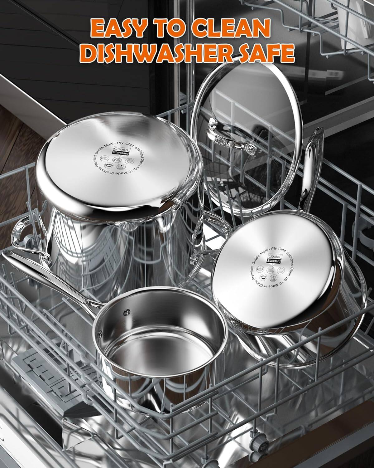EASY TO CLEAN DISHWASHER SAFE

Multi-Ply Clad Grade Cooks Premium Standard Stainless Steel China 10 18 in Made

Ply Clad Mum Cooks Stainless Grade Standard Premium Stoot China 4g Made 18-10