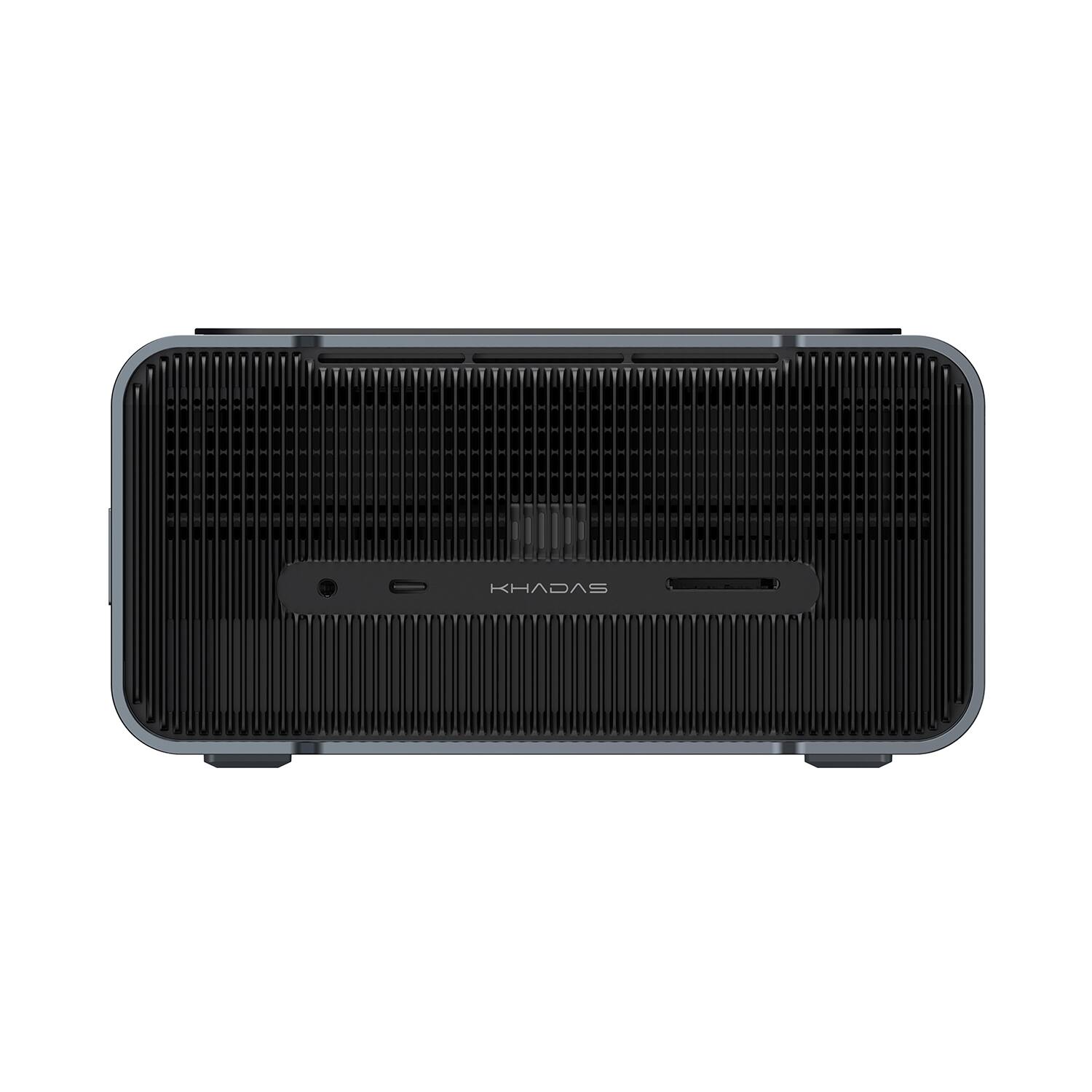Front. KHADAS - Mind Graphics 2 - Desktop eGPU Dock with NVIDIA RTX 5060 Ti, 16GB GDDR7, Compatible with Thunderbolt 4/3 Laptops - Dark Gray.
