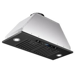 ZJKLA - 30 inches - Convertible - Range Hood Insert - Black Stainless Steel