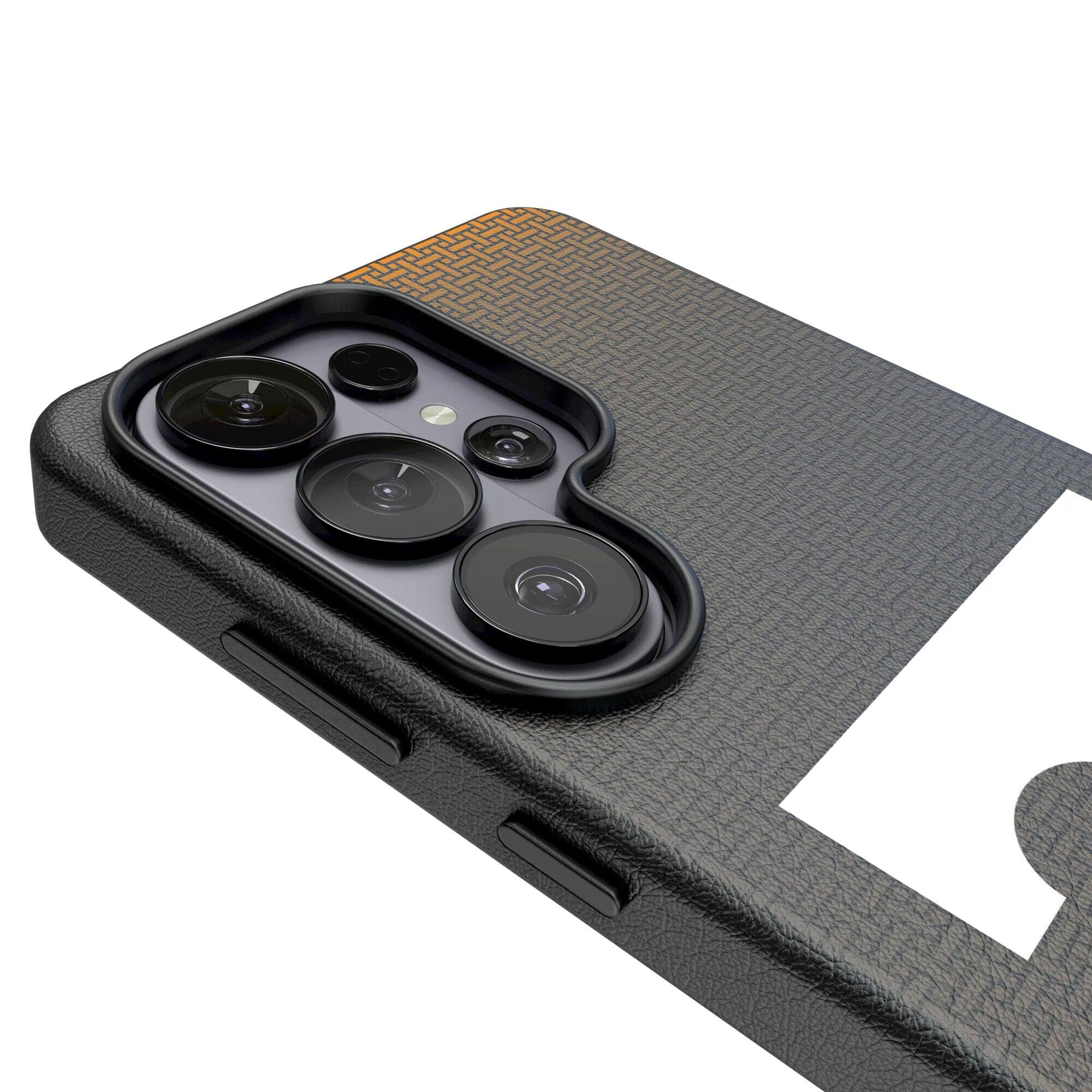 Alt View 2. Keyscaper - Tennessee Volunteers Linen Galaxy Magnetic Bump Case - S24 Ultra - Black.