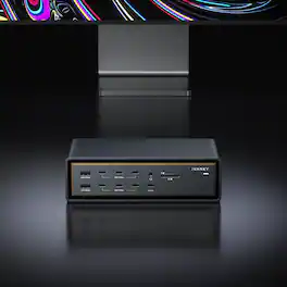 iVANKY - Thunderbolt 5 Docking Station 26-in-1 Quad 6K/Triple 8K Display For M1-M5 Pro/Max with Thunderbolt 5 Cable,PD 240W,10GbE