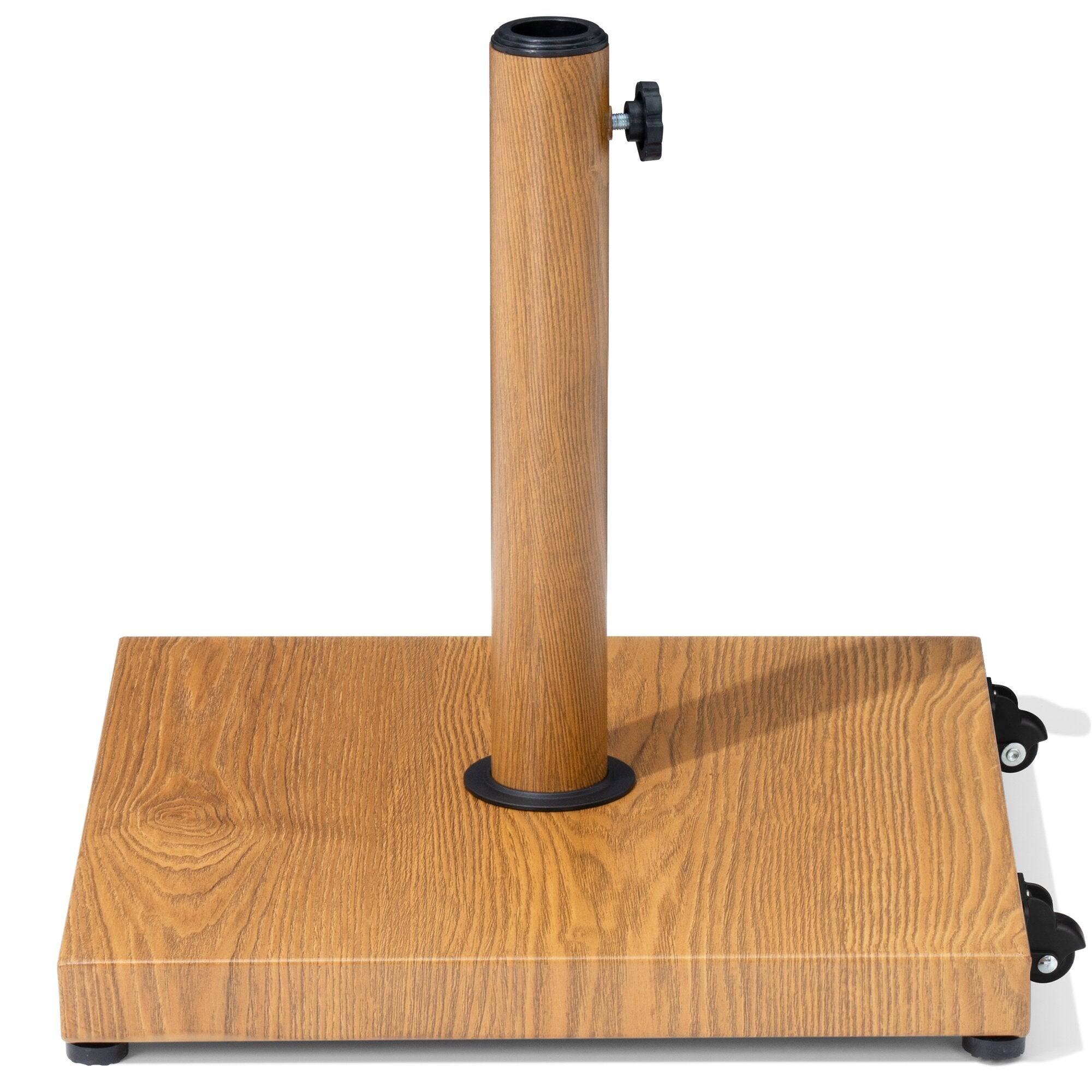 Front. Crestlive Products - Crestlive Products Square Weighted Outdoor Umbrella Base Stand for Patio Market Umbrella - Brown.