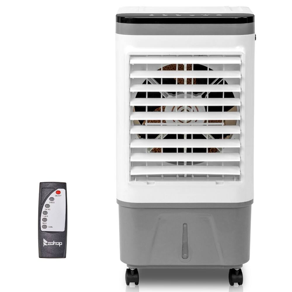 Alt View 7. Loheer - Loheer Portable Evaporative Cooler 3 in 1 Indoor Outdoor Air Cooler 461 CFM 5.28 Gal Swamp Cooler with Remote Gray.