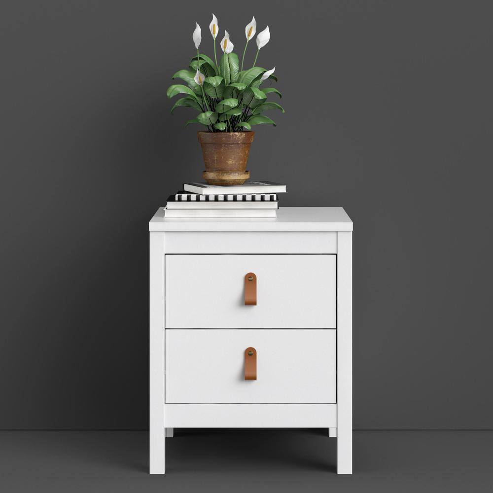 Alt View 9. Tvilum - Madrid 2 Drawer Nightstand - White.