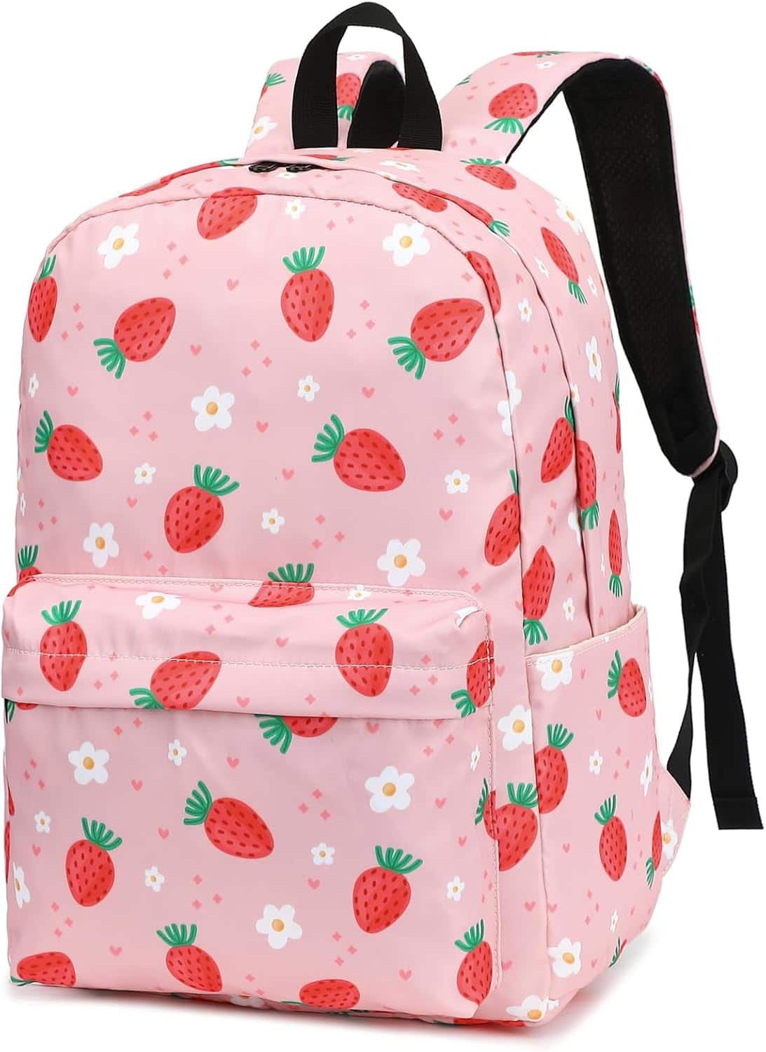 Live At Space - Backpack Girls Women Teens, School College Bookbags Ladies Laptop Backpacks - Strawberry
