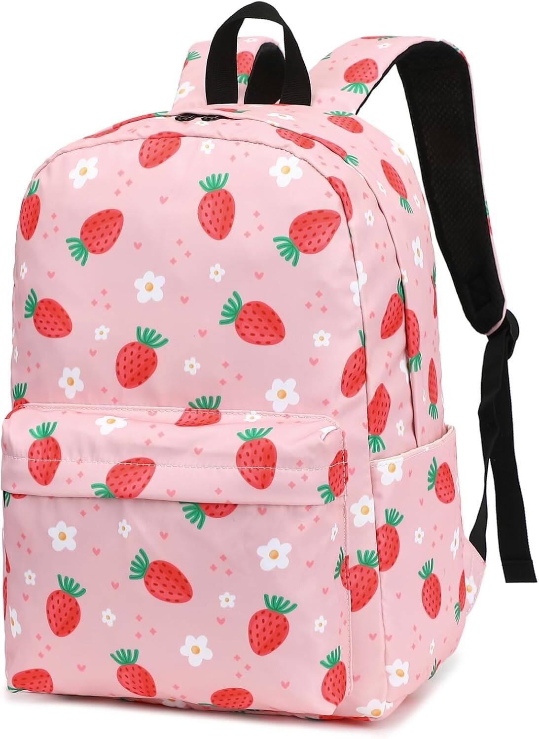 Live At Space - Backpack Girls Women Teens, School College Bookbags Ladies Laptop Backpacks - Strawberry