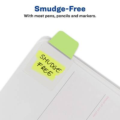 Smudge-Free  
With most pens, pencils and markers.  

FREE SMUDGE SPRING OF DAY FIRST