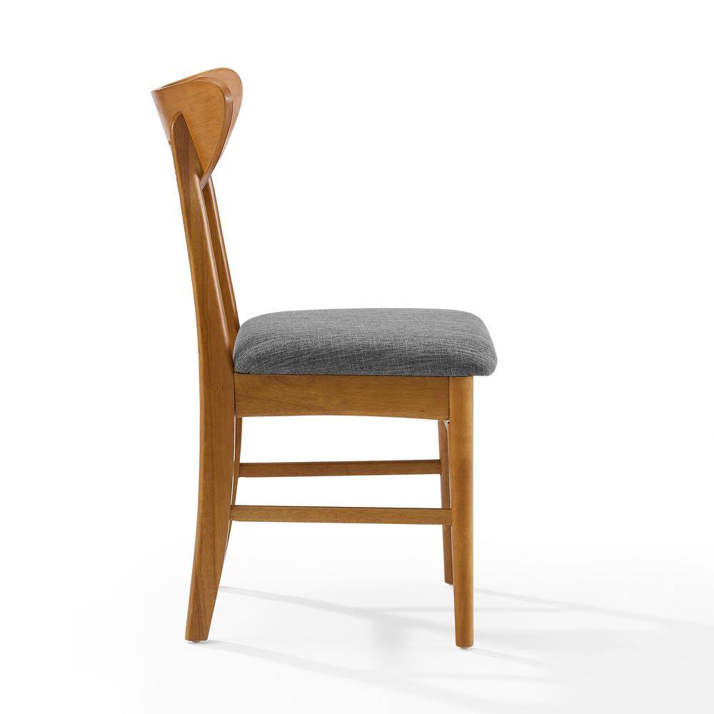 Alt View 2. Crosley Furniture - Landon 2-Piece Wood Dining Chairs W/Upholstered Seat - Brown.