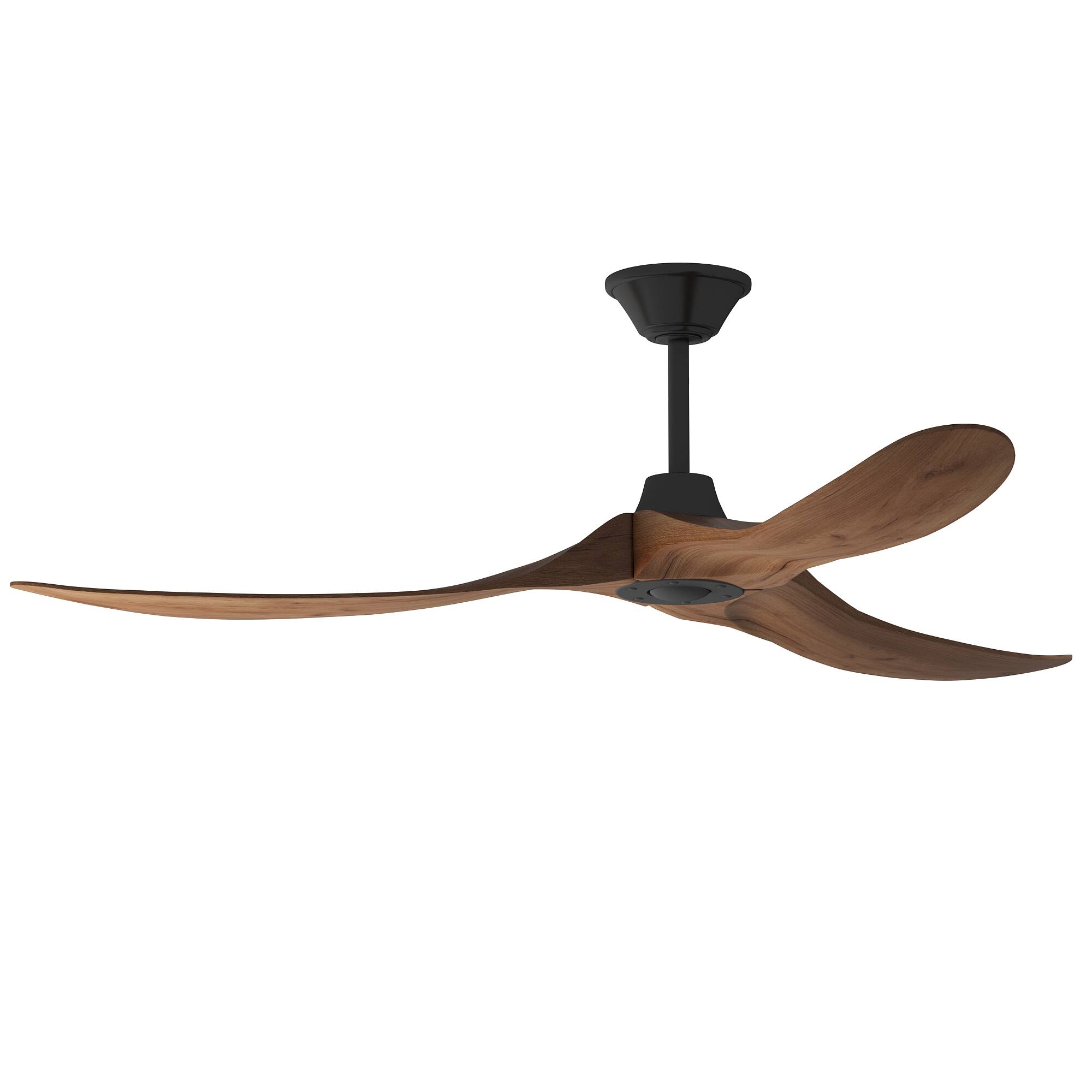 Famapy - Solid Wood Ceiling Fan: Silent 6 - Speed, Reversible & Stylish - Brown
