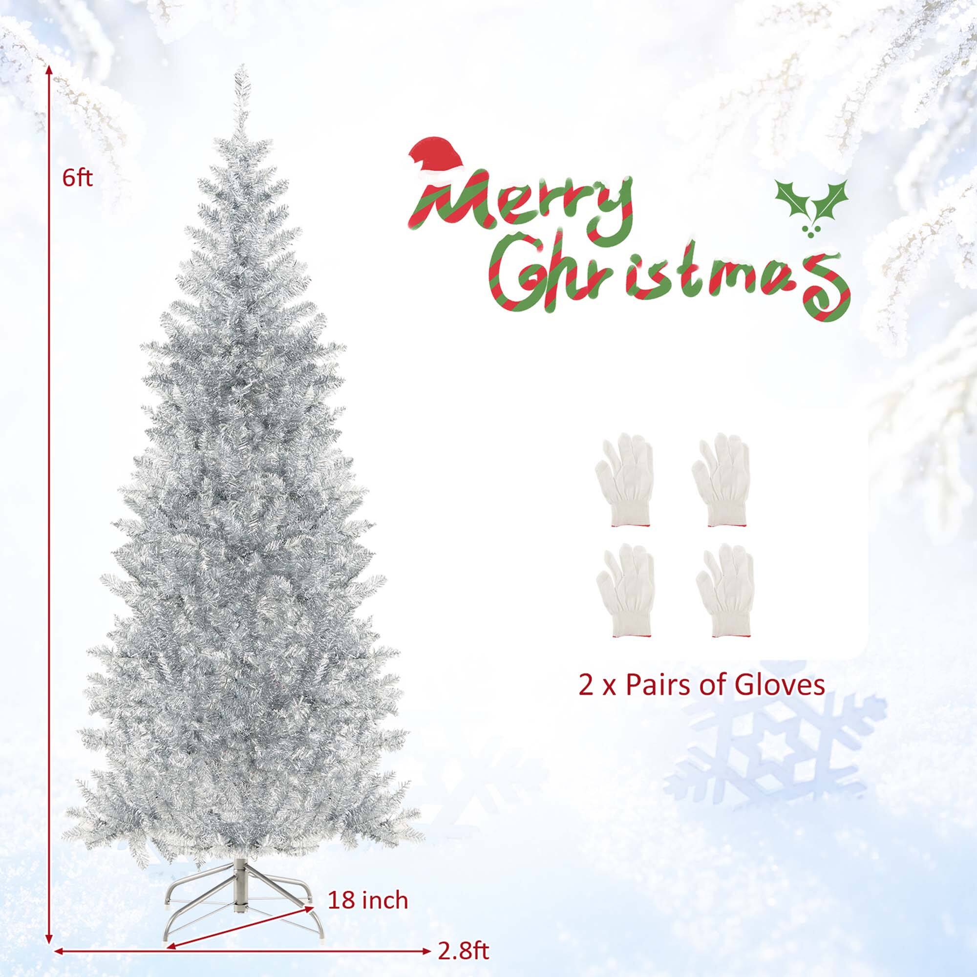 The text on the image is grouped and corrected as follows:

"Merry Christmas 6ft Tree 2 X Pairs of Gloves 18 inch"