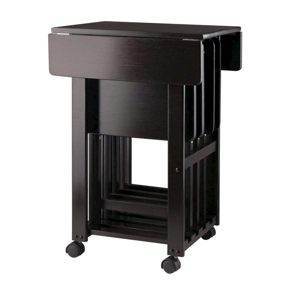 FurniFact - Finished Folding TV Tray Set – Small Sofa Tables for Living Room & Dining - Coffee