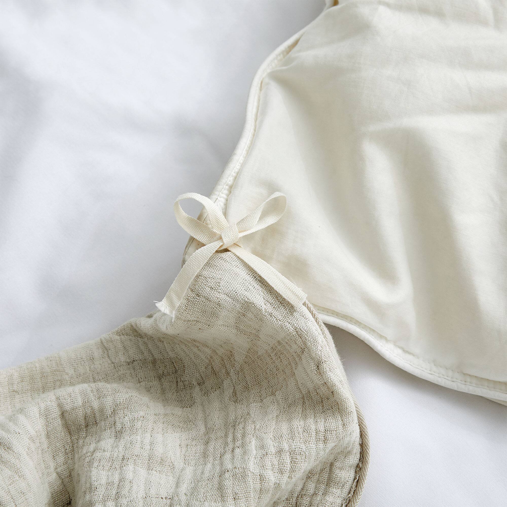 Back. Peace Nest - Peace Nest Jacquard Cotton Linen Blend Duvet Cover Set, 3 Piece Bedding Set with Pillow Shams, Cobble, Full/Queen - Cobble.