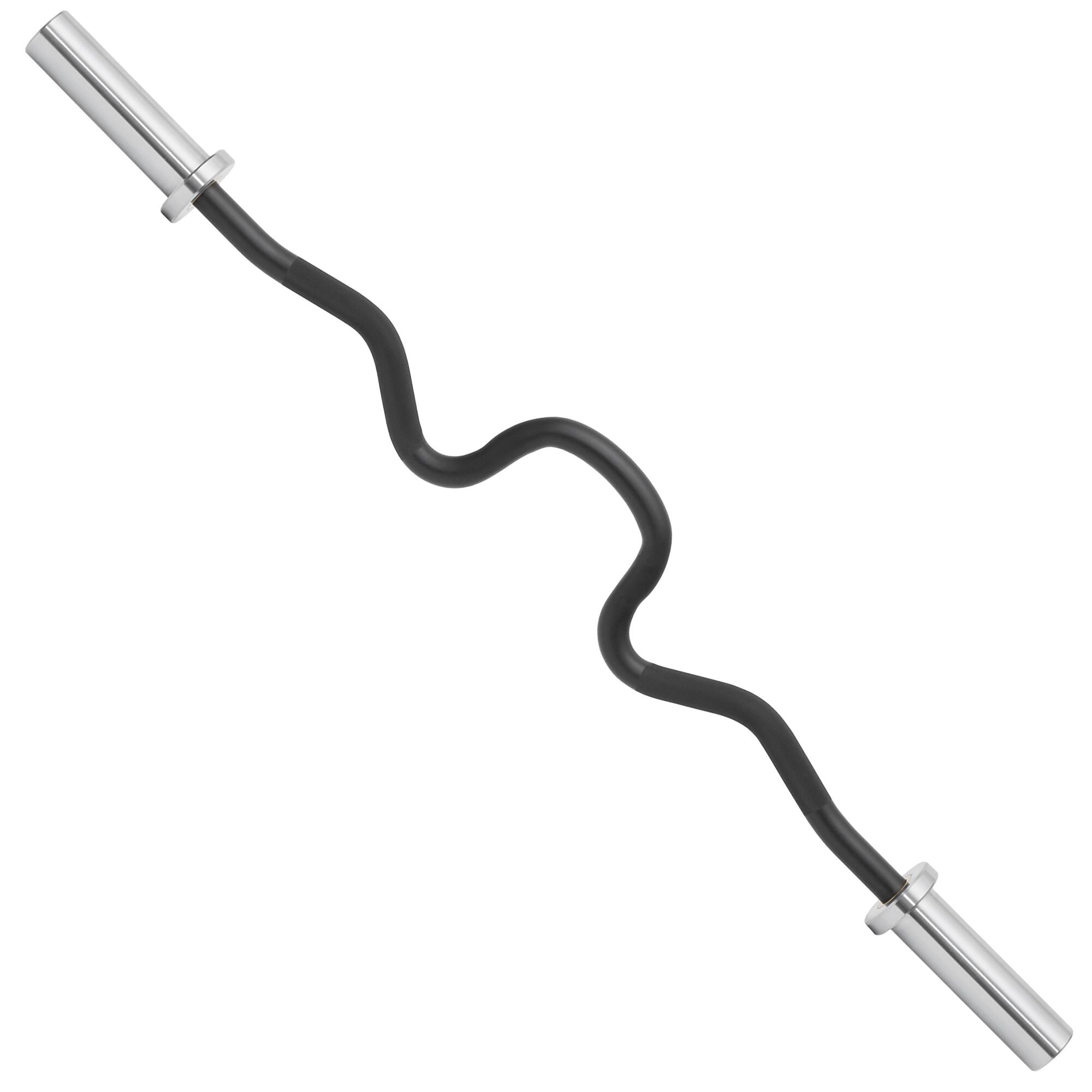 Alt View 1. Philosophy Gym - 47-in Super Curl Olympic Barbell - 400LB 4 Needle Bearing 2-in Weight Bar - Chrome.