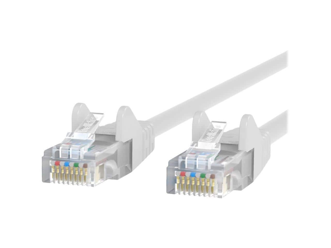 Belkin- A3L980-06INWHTS 6 in. Cat 6 White UTP Snagless RJ45 Patch Cable