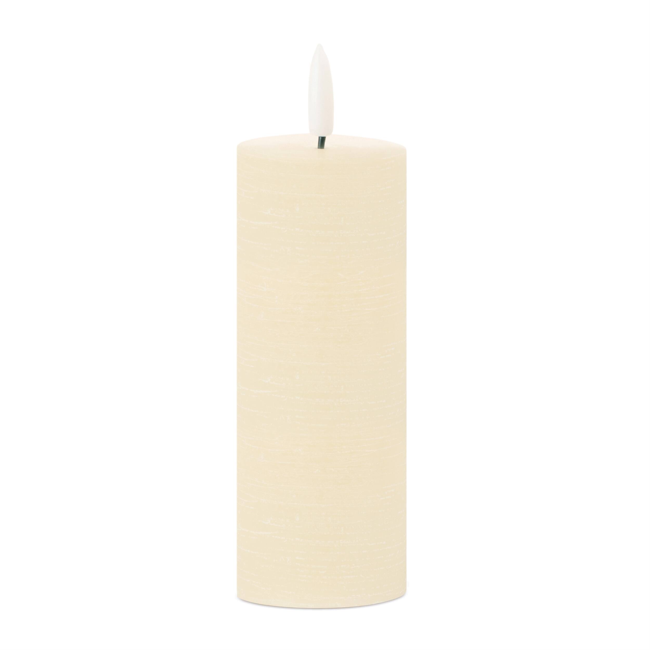 Front. BreeBe - FIA Wick Ivory Pillar Candle (Set of 4) - Beige.
