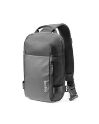 tomtoc - Navigator-T24 One Shoulder Backpack Crossbody EDC Daypack Sling Bag Chest Shoulder Bag,  Water-resistant XS - Black - Front_Zoom
