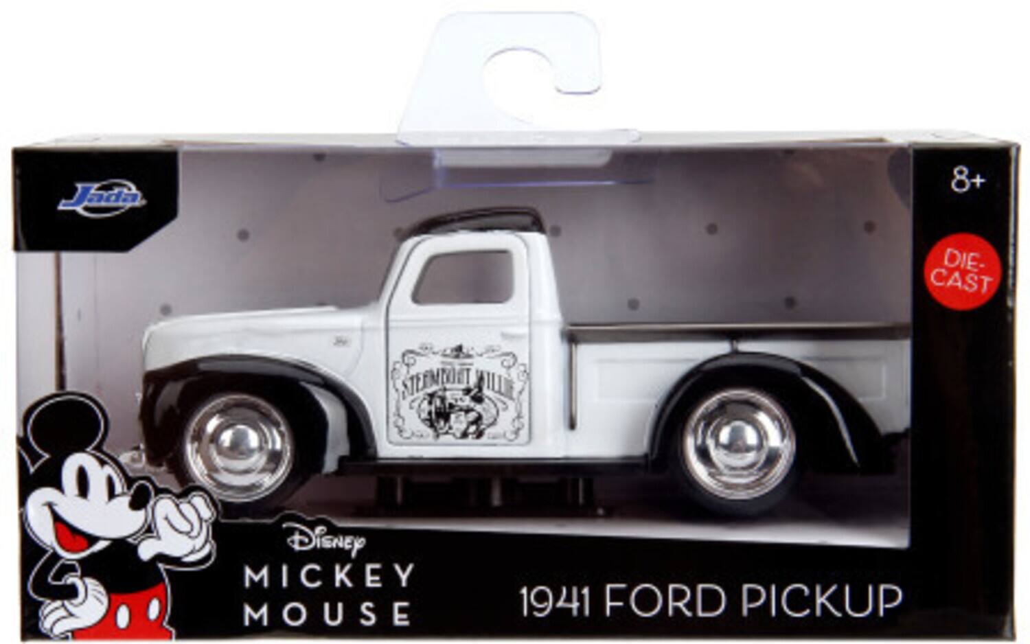 Jada  
8+  
DIE-CAST  
Disney  
MICKEY MOUSE  
1941 FORD PICKUP