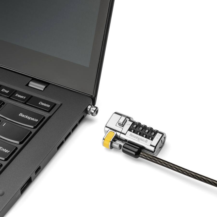 Computer Combination Lock Kensington ClickSafe Universal Combination Laptop Lock Master Coded 5. ...