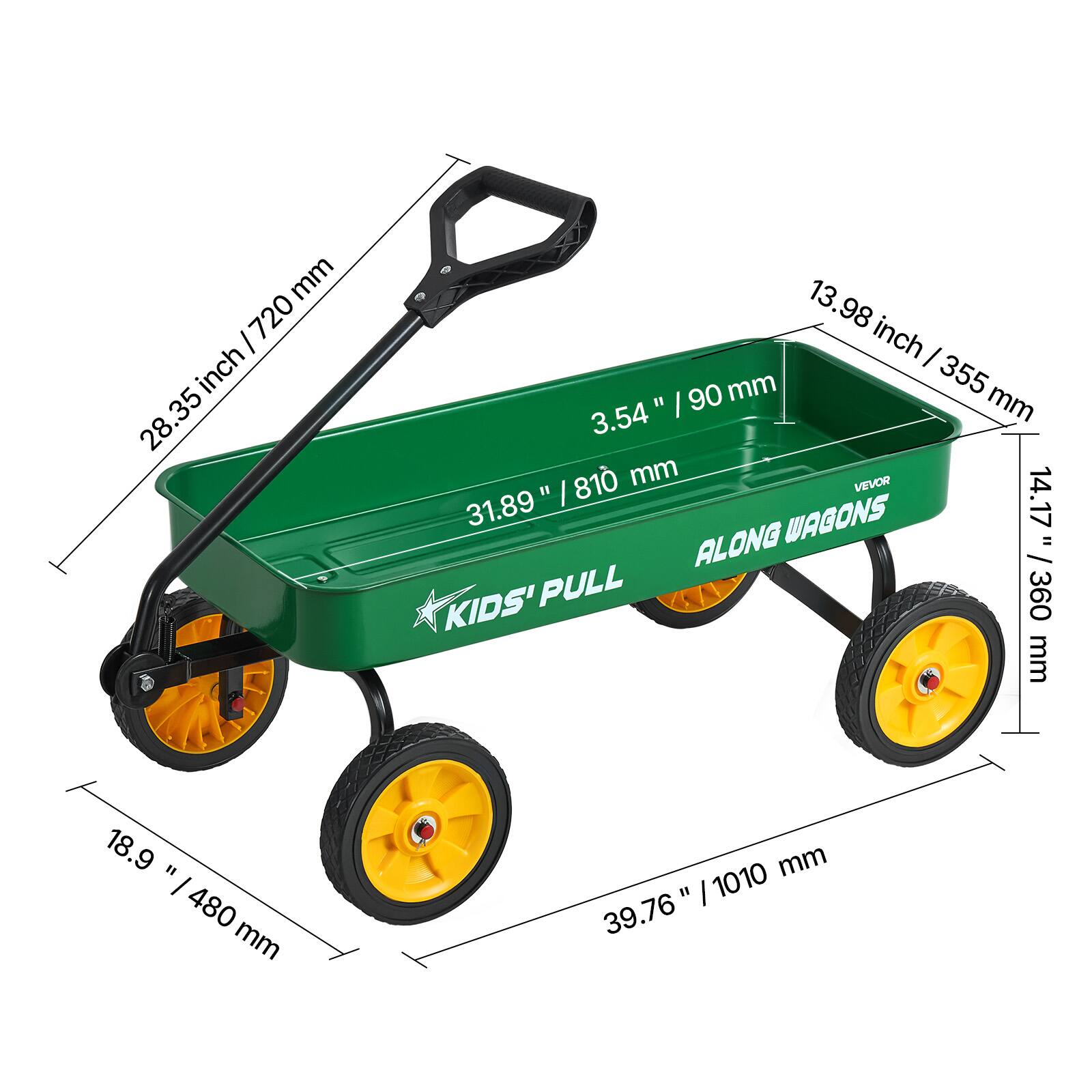 - 720 mm / 28.35 inch
- 355 mm / 13.98 inch
- 3.54 inch / 90 mm
- 31.89 inch / 810 mm
- 14.17 inch / 360 mm
- 18.9 inch / 480 mm
- 39.76 inch / 1010 mm