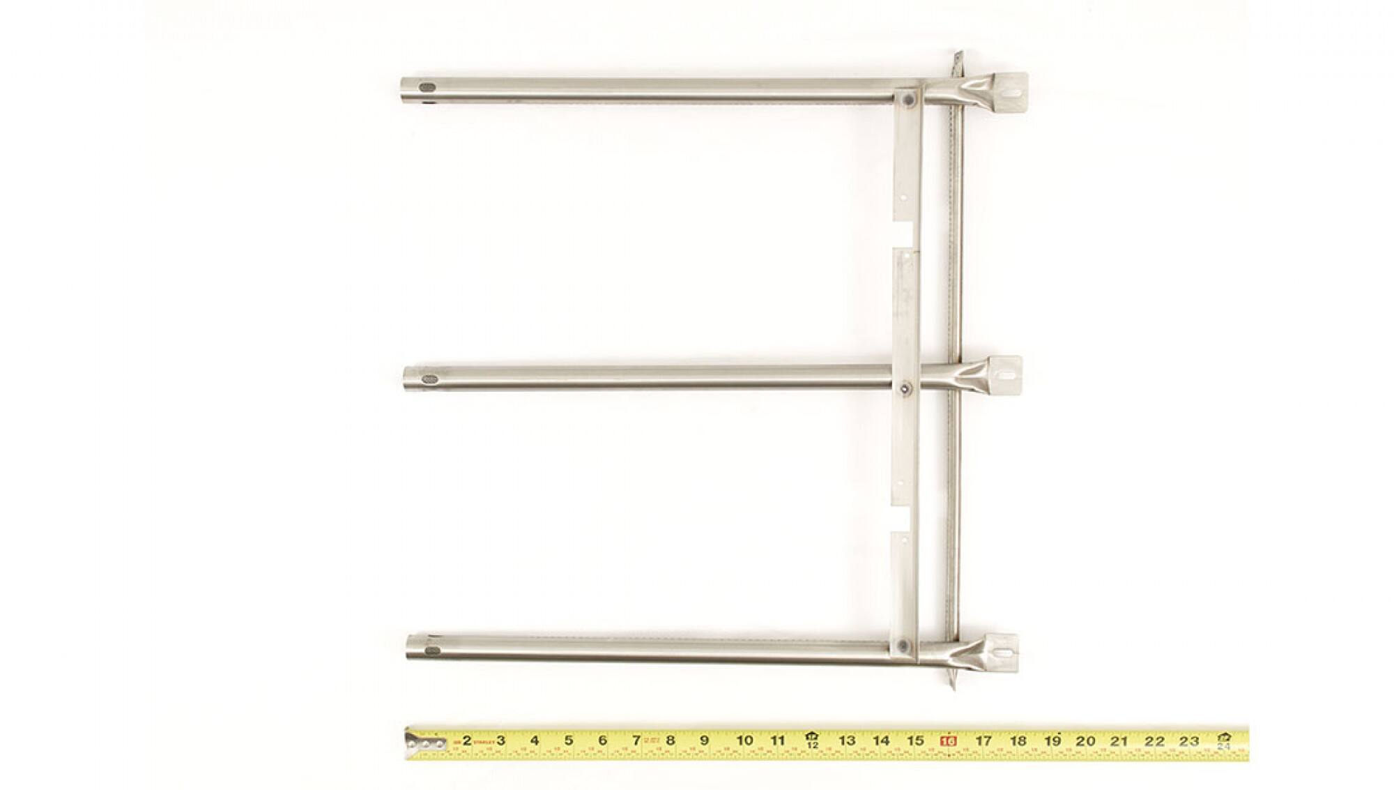 Alt View 1. Appliance Factory Parts - Appliance Factory Parts - RMP-122-32C835 SS BURNER ASSEMBLY burners and venturi.