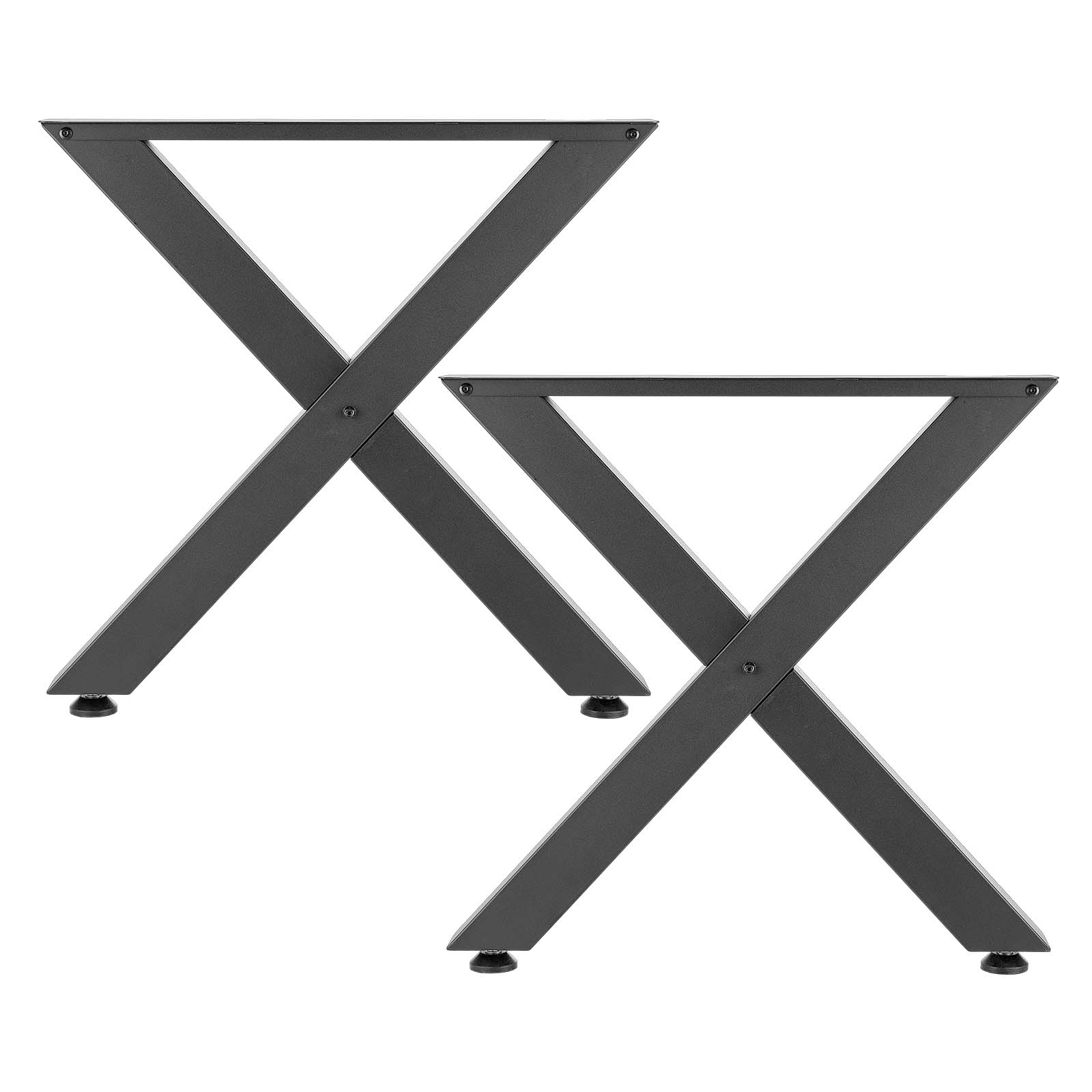 Alt View 5. VEVOR - Table Legs, 29.5" H x 29.9" W Steel Furniture Legs, Modular Design, Easy Assembly, 2204 lbs Max Load Heavy Duty - Black.