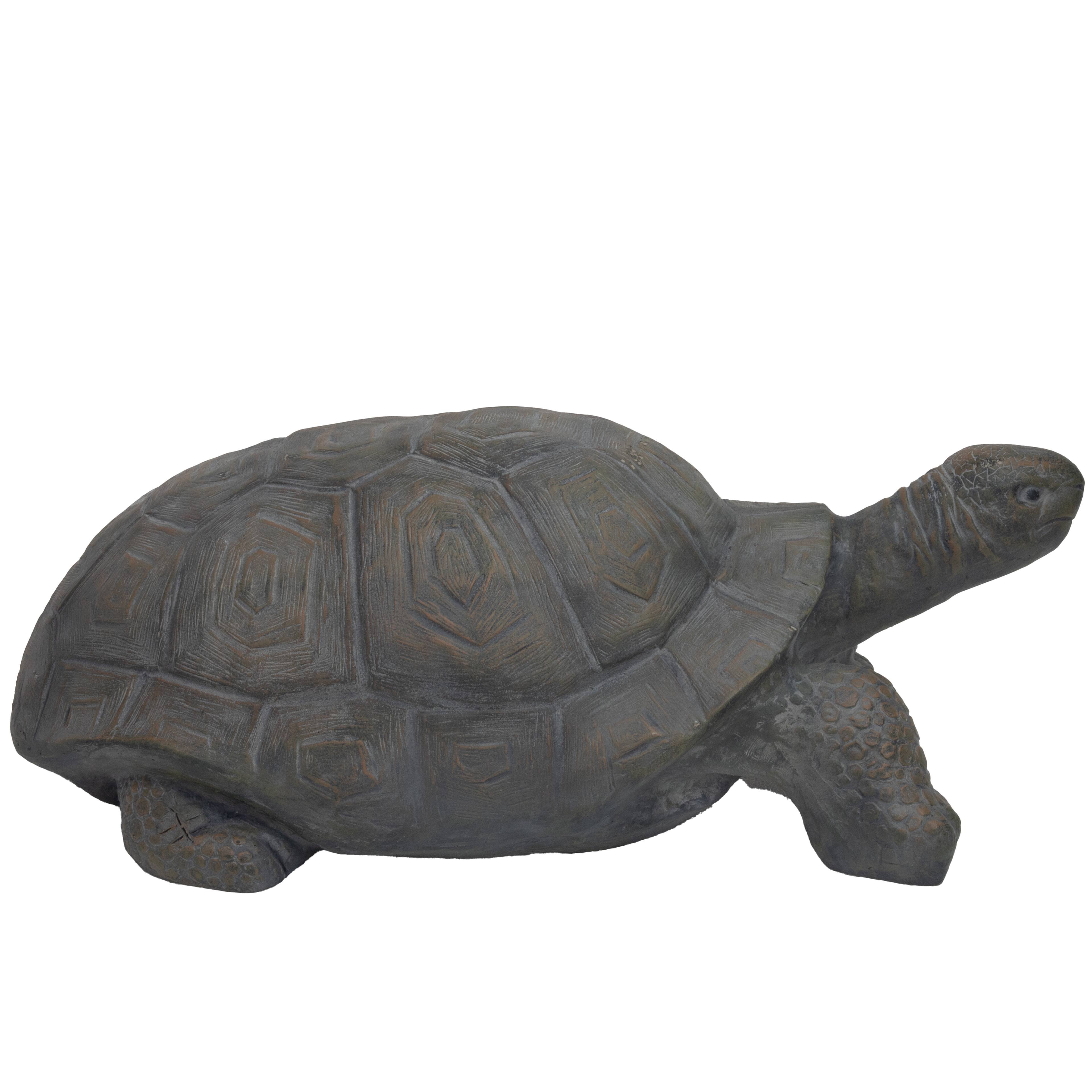 Alt View 7. Sunnydaze - Todd the Tortoise Indoor and Outdoor Statue - 30 in - Light Brown.