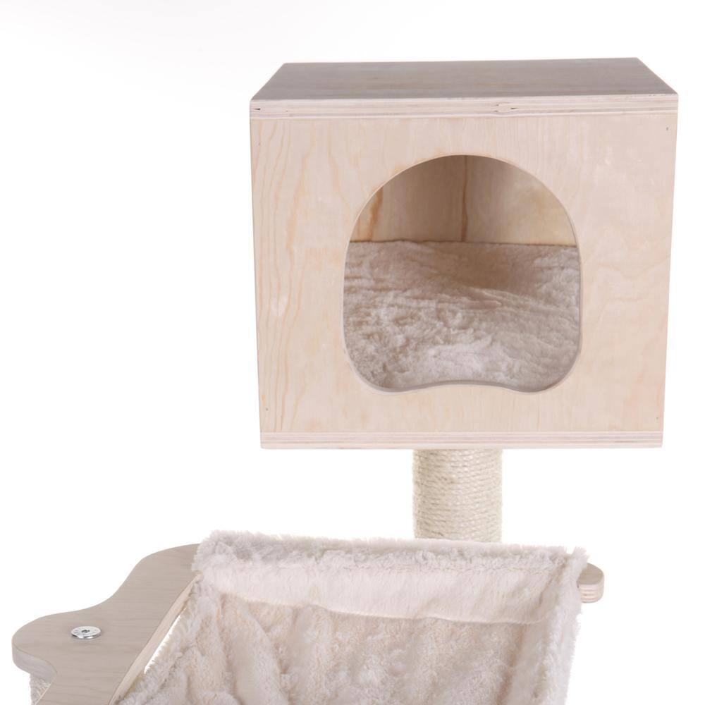 Alt View 1. Armarkat - Real Wood Premium Scots Pine Solid Wood Cat Tree 50 Tall - Beige.