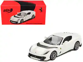 Ferrari 812 Competizione Bianco Avus 1/64 Diecast Model Car by BBR - White