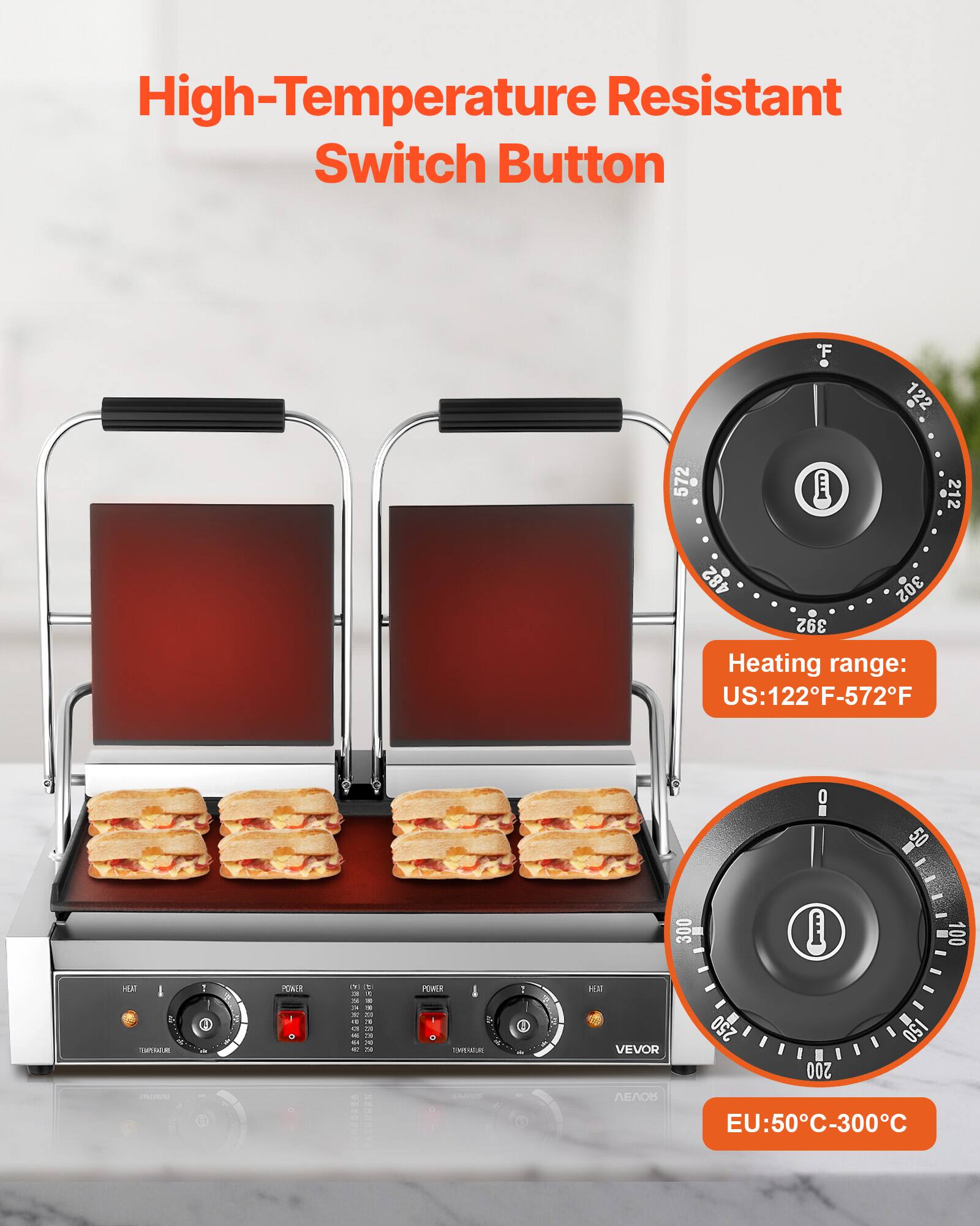 High-Temperature Resistant Switch Button

572
392 Heating range: US:122F-572F
50
300
100 -

HEAT BLOWE 
:
POWER 9
1 35 on IN - DC 64 <
POWER - 
100 250 ISO VEVOR 200 VEROS EU:50C-300C