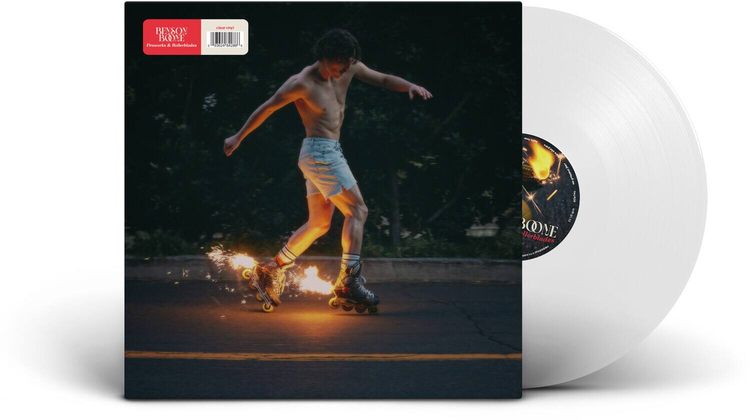 新品 Benson Boone Fireworks & Rollerblades Fireworks & Rollerblades - Clear Vinyl – Benson Boone