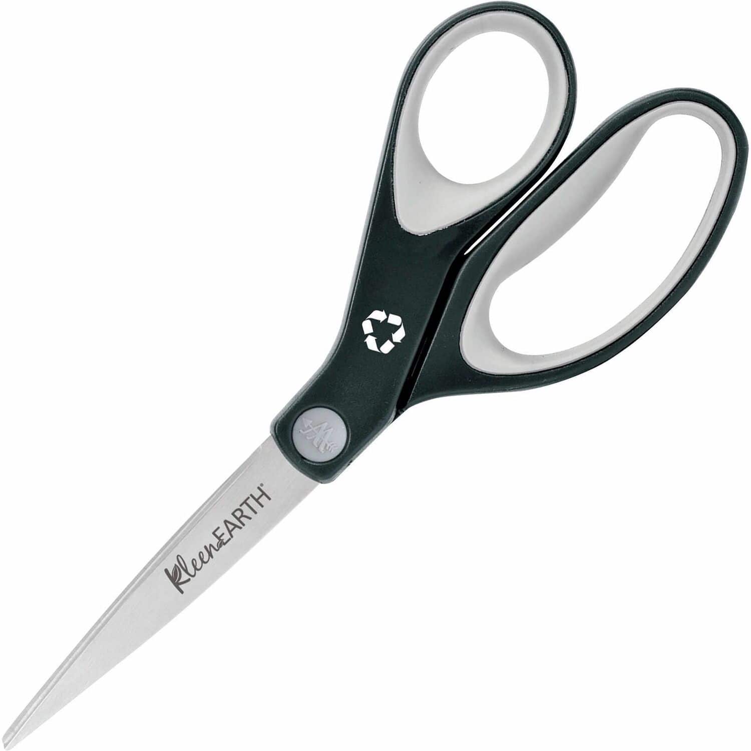 Westcott - 8" KleenEarth Soft Handle Scissors Straight Stainless Steel 1 Each - Black