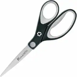 Westcott - 8" KleenEarth Soft Handle Scissors Straight Stainless Steel 1 Each - Black